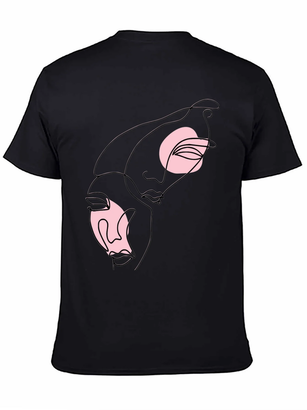 Abstract Faces Graphic Tee - Black product image 4