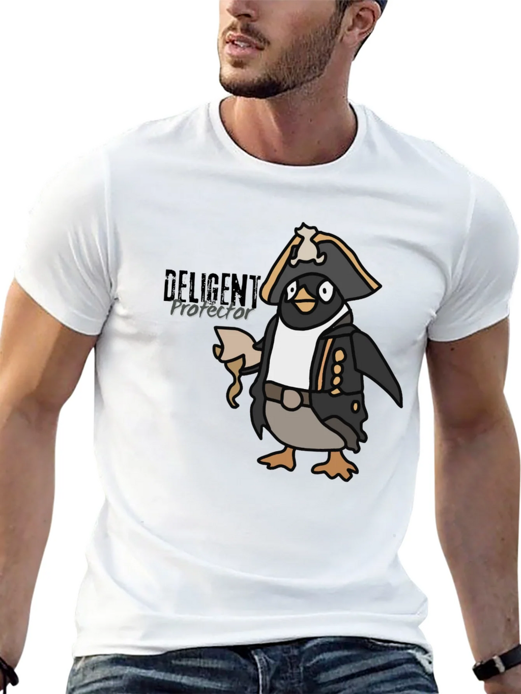 Pirate Penguin Graphic Tee - Black Cotton T-Shirt product image 12