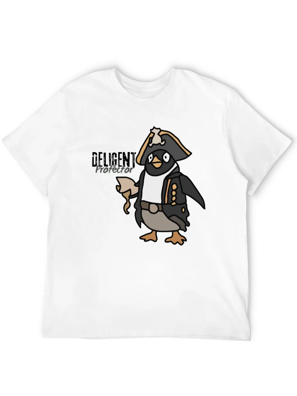 Pirate Penguin Graphic Tee - Black Cotton T-Shirt product image 11