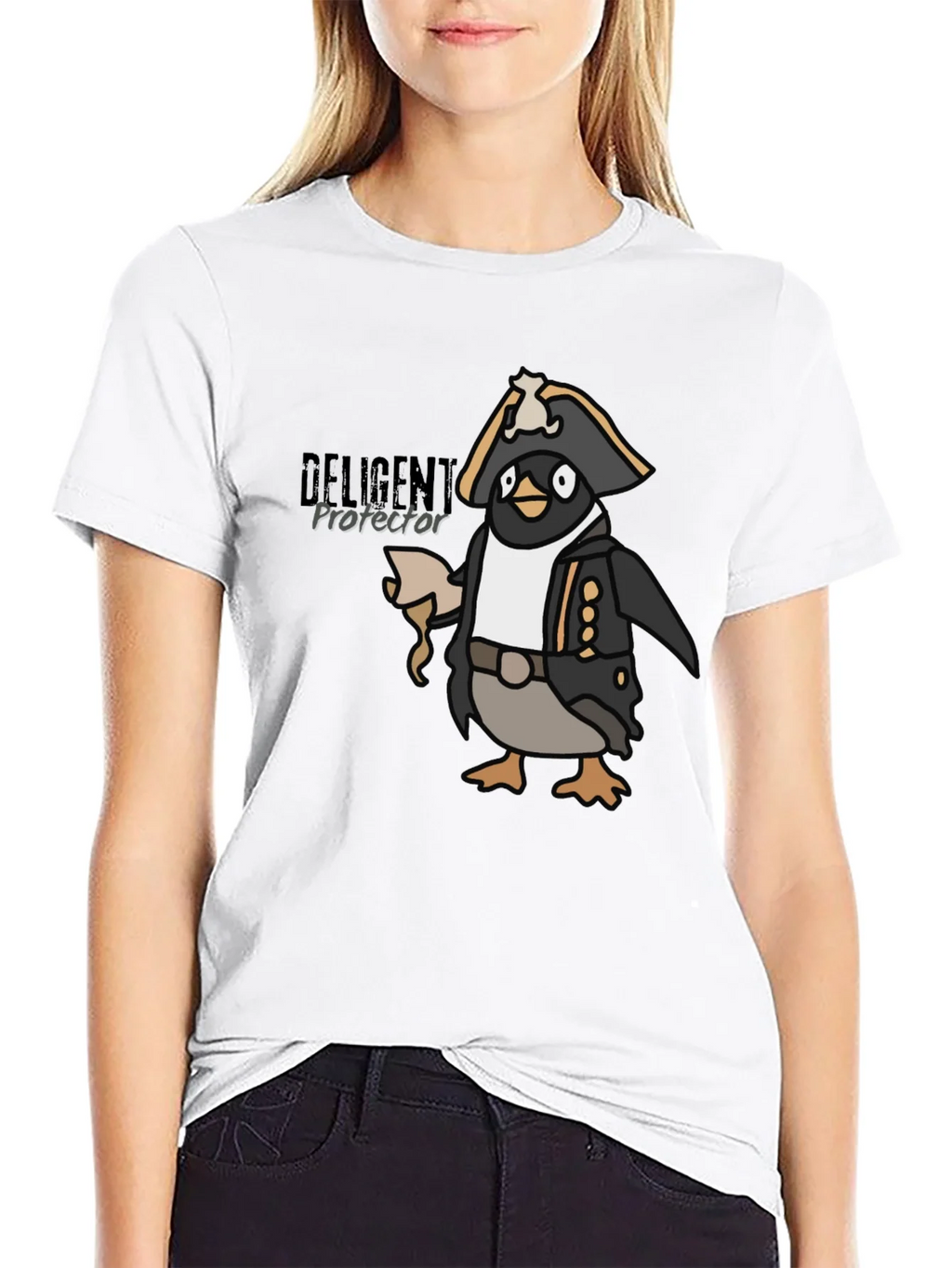 Pirate Penguin Graphic Tee - Black Cotton T-Shirt product image 8