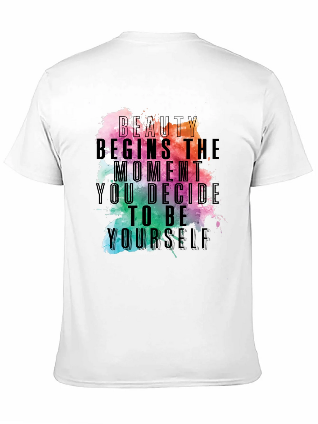 Beauty Begins Graphic Tee - Inspirational Black T-Shirt product image 10