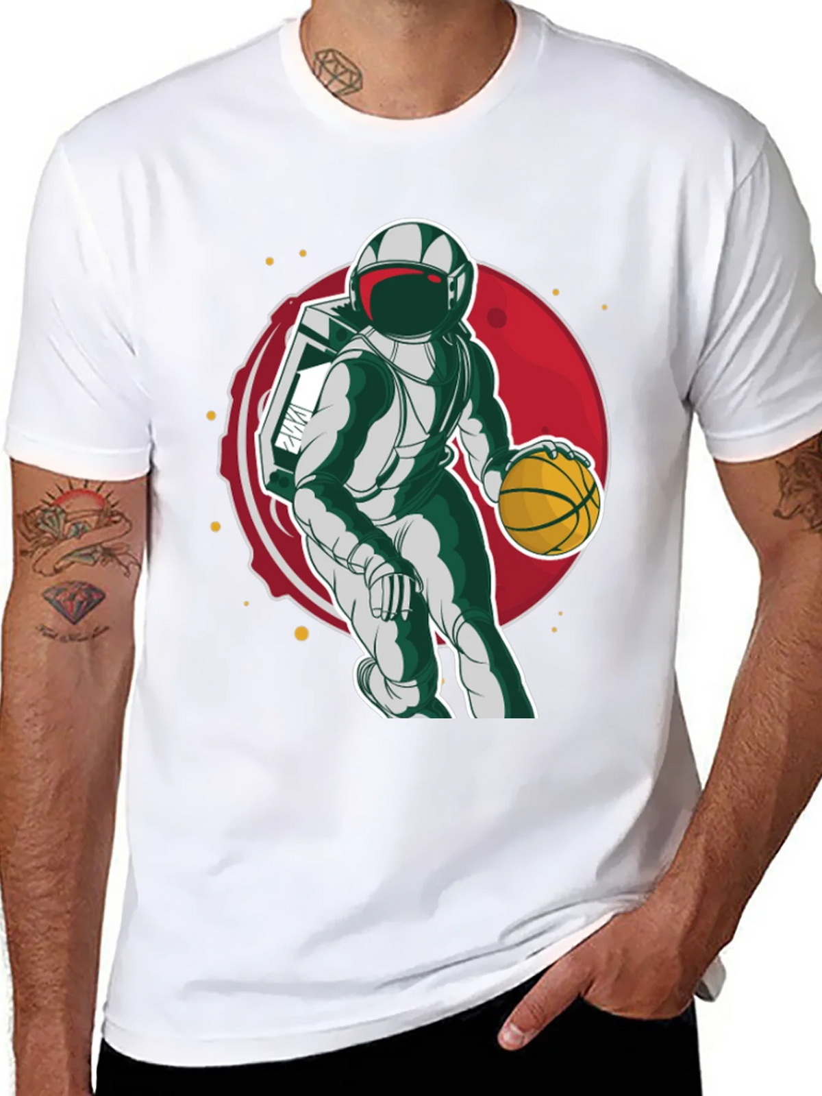 Astronaut Basketball T-Shirt product image 7