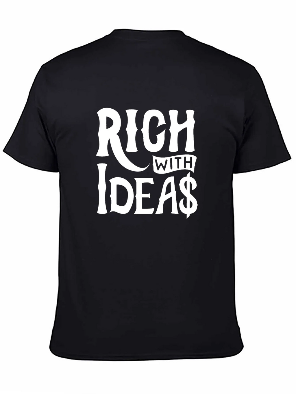 Rich with Ideas Graphic T-Shirt - Black Crew Neck Tee product image 4