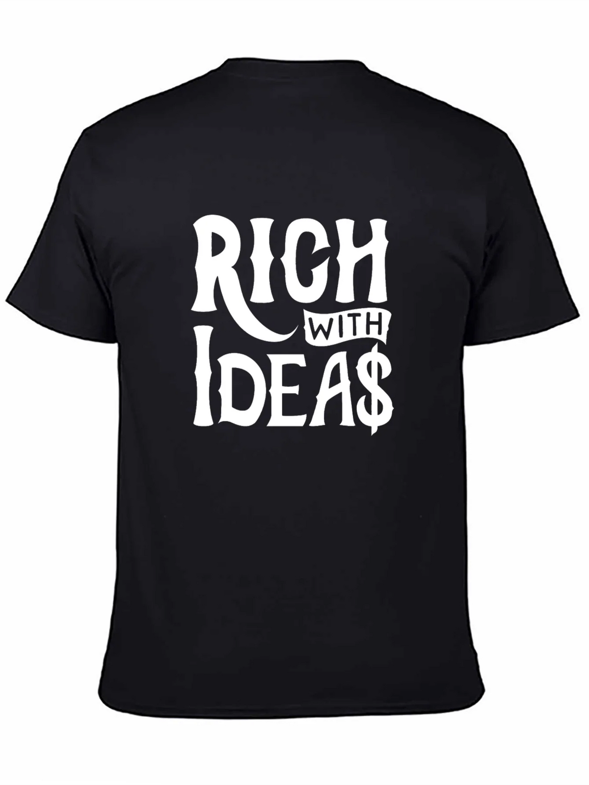 Rich with Ideas Graphic T-Shirt - Black Crew Neck Tee product image 4