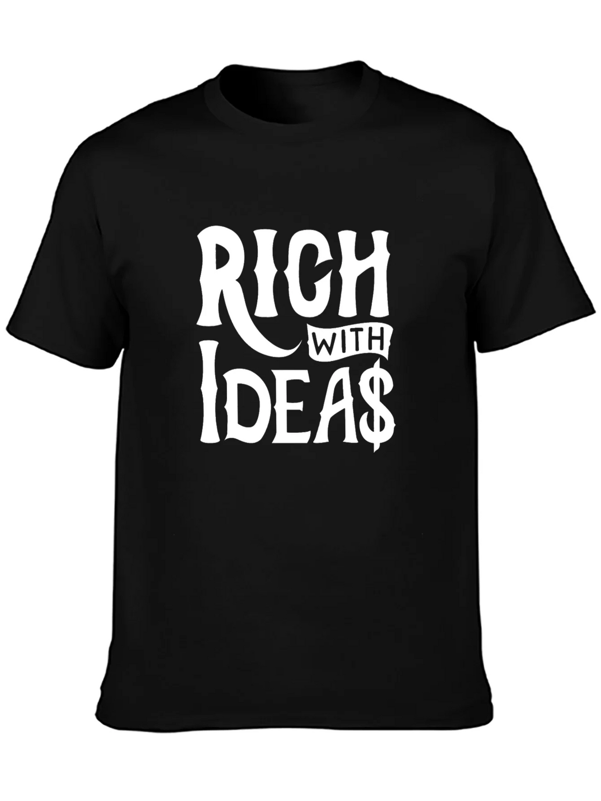 Rich with Ideas Graphic T-Shirt - Black Crew Neck Tee product image 3