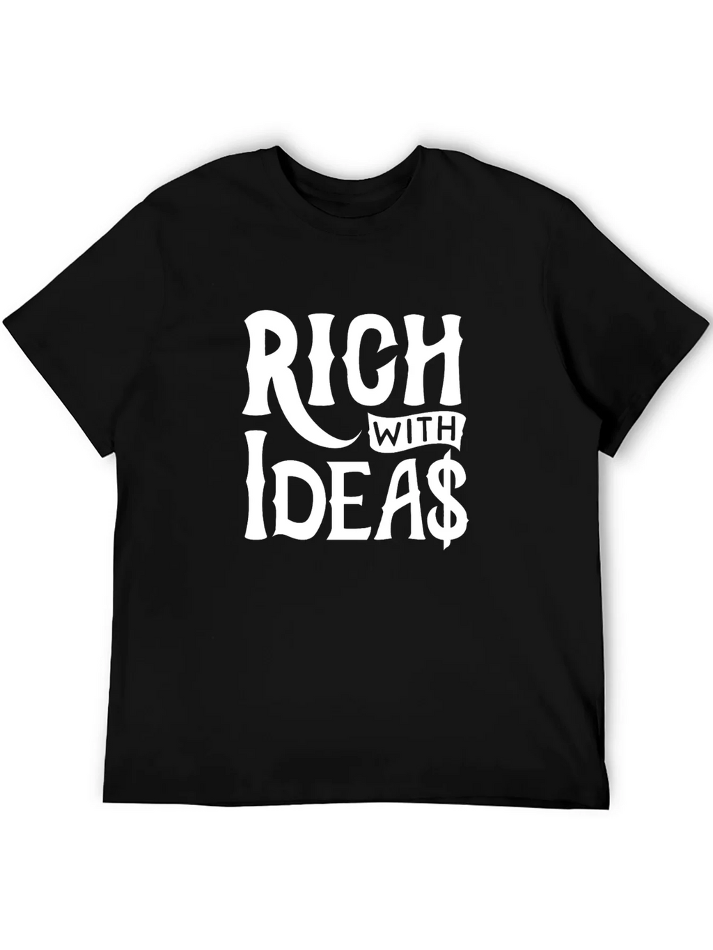 Rich with Ideas Graphic T-Shirt - Black Crew Neck Tee product image 5