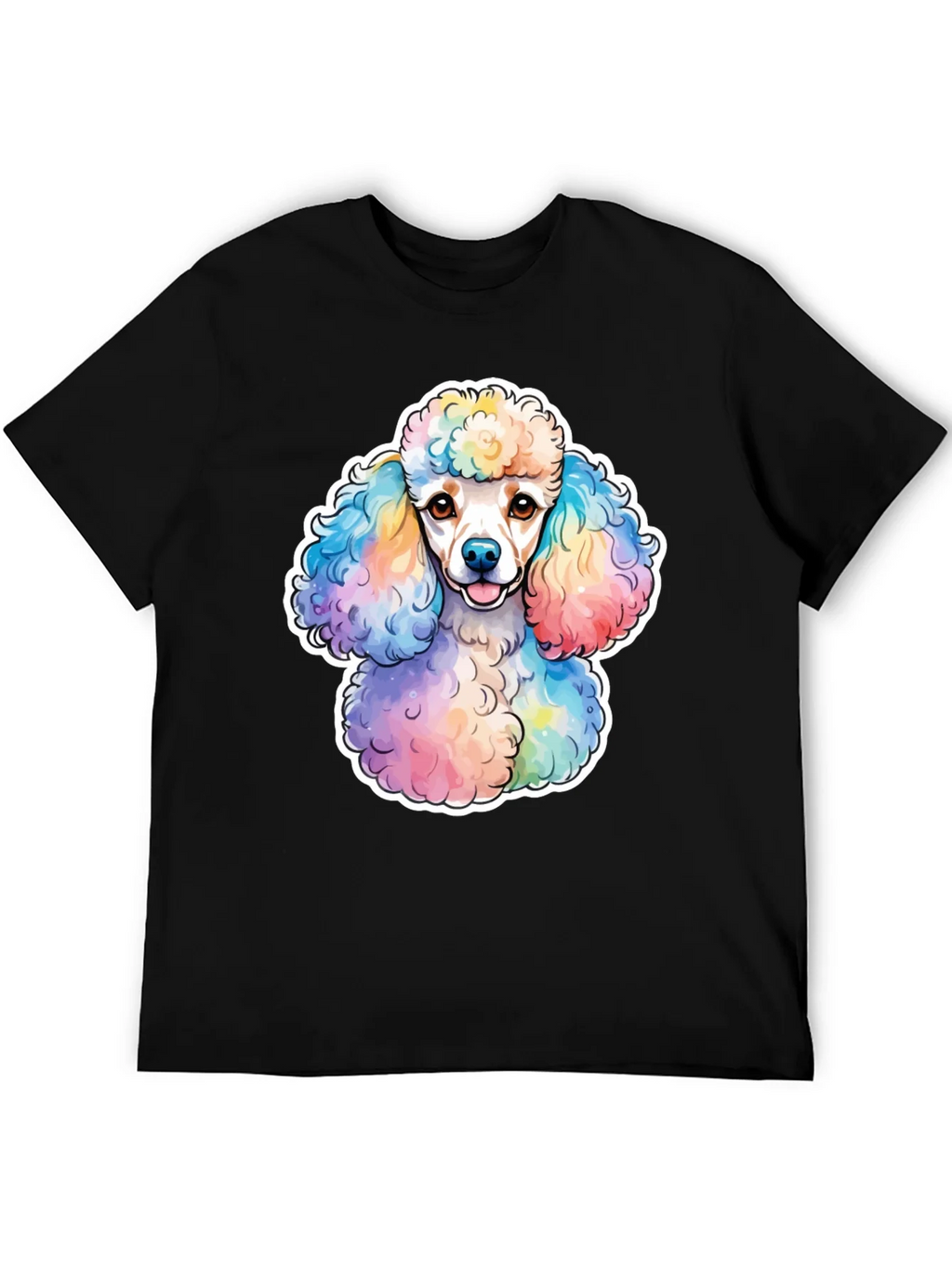 Rainbow Poodle Graphic Tee - Trendy Dog Lover Shirt product image 5