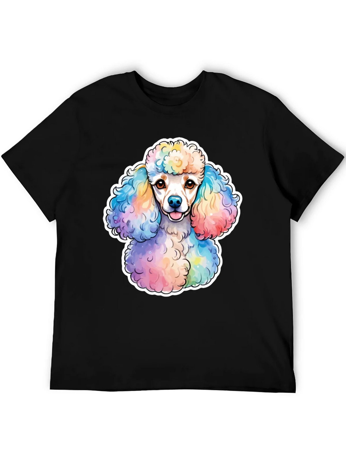 Rainbow Poodle Graphic Tee - Trendy Dog Lover Shirt product image 5
