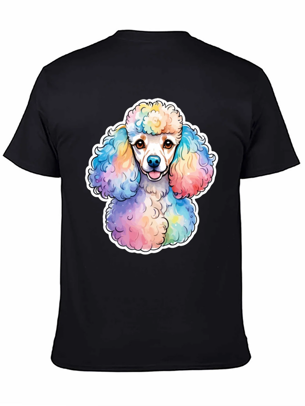 Rainbow Poodle Graphic Tee - Trendy Dog Lover Shirt product image 4