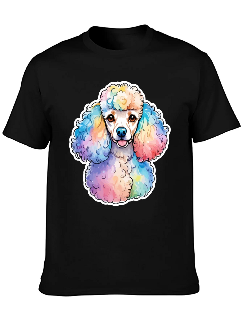 Rainbow Poodle Graphic Tee - Trendy Dog Lover Shirt product image 3