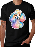 Rainbow Poodle Graphic Tee - Trendy Dog Lover Shirt product image 1