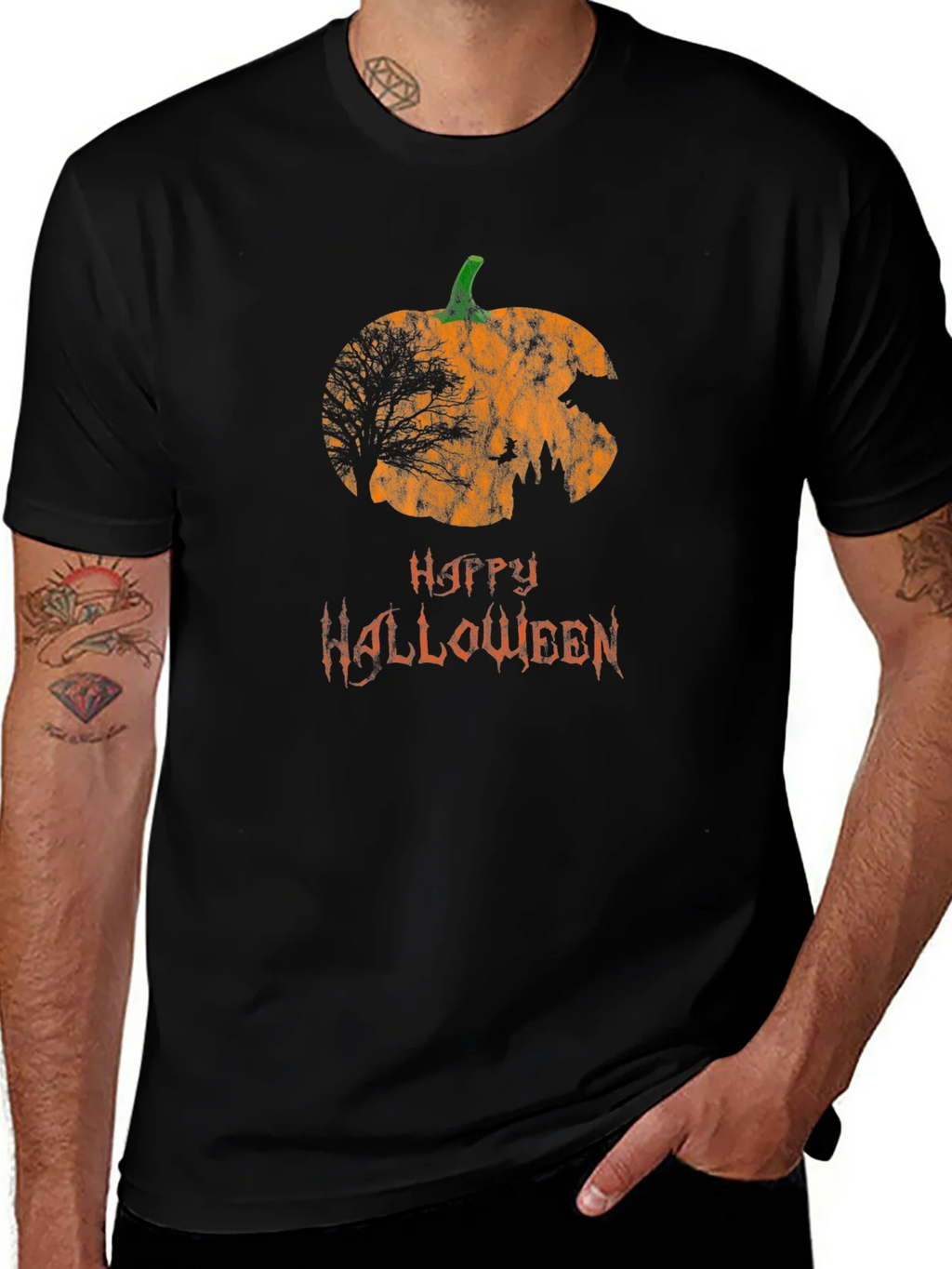 Happy Halloween Pumpkin Graphic Tee product image 1