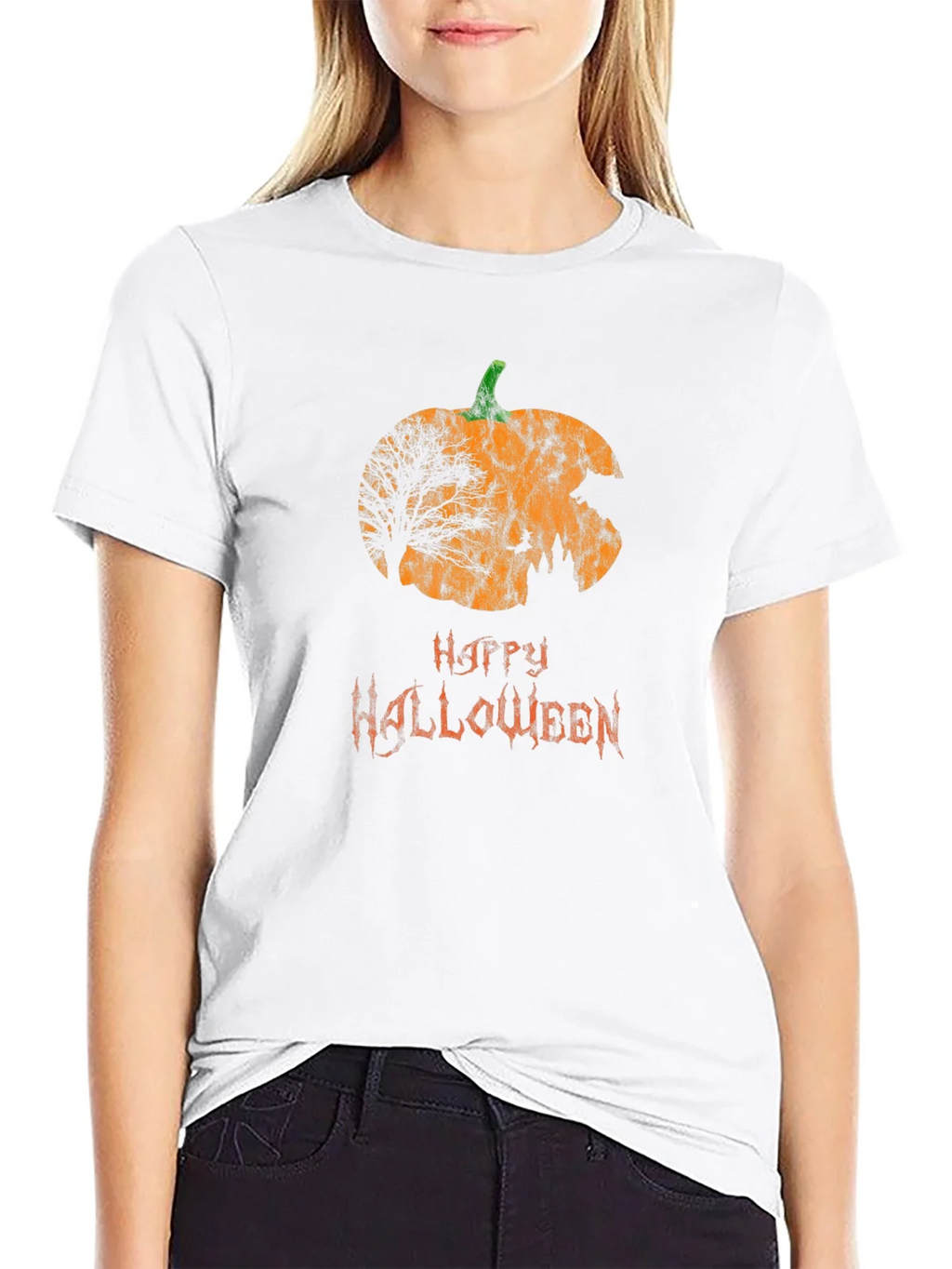 Happy Halloween Pumpkin Graphic Tee product image 8