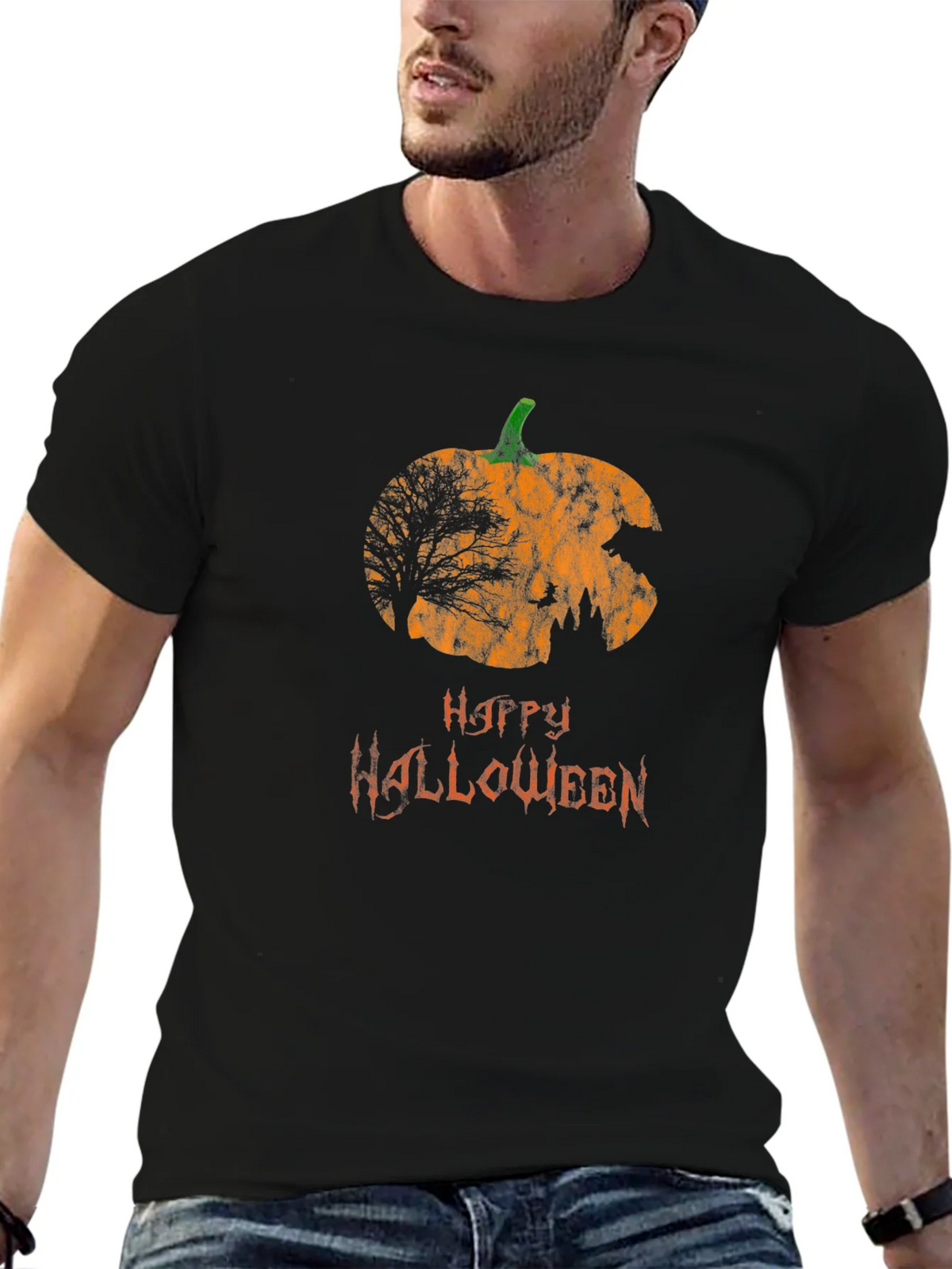 Happy Halloween Pumpkin Graphic Tee product image 6