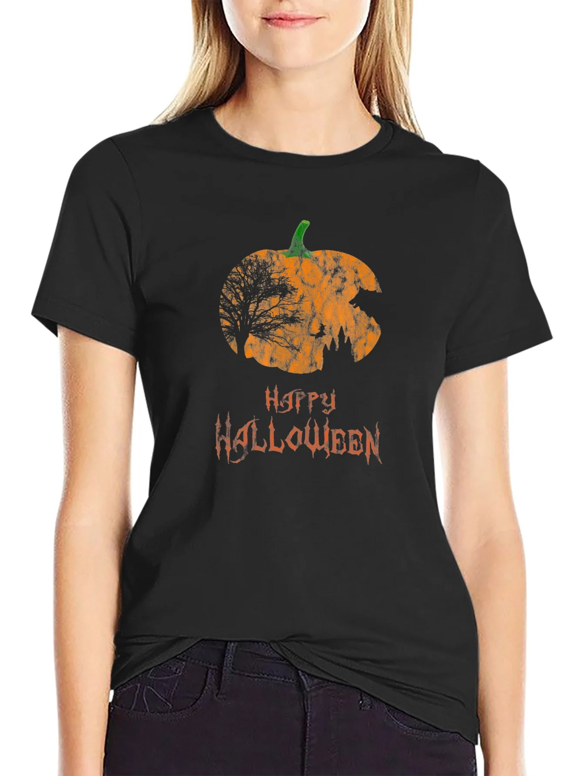 Happy Halloween Pumpkin Graphic Tee product image 2