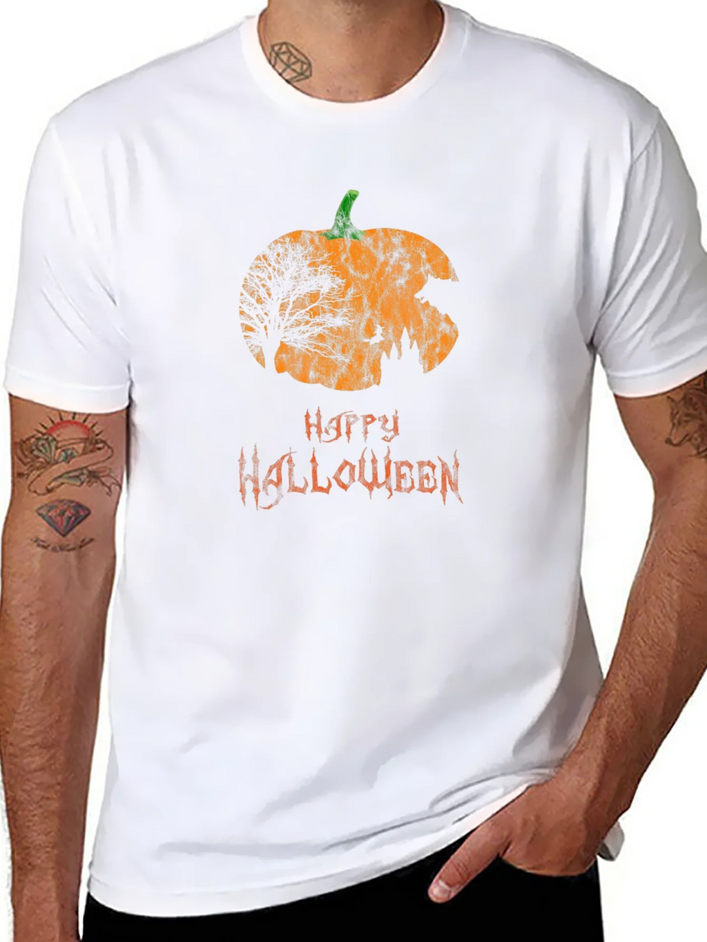 Happy Halloween Pumpkin Graphic Tee product image 7