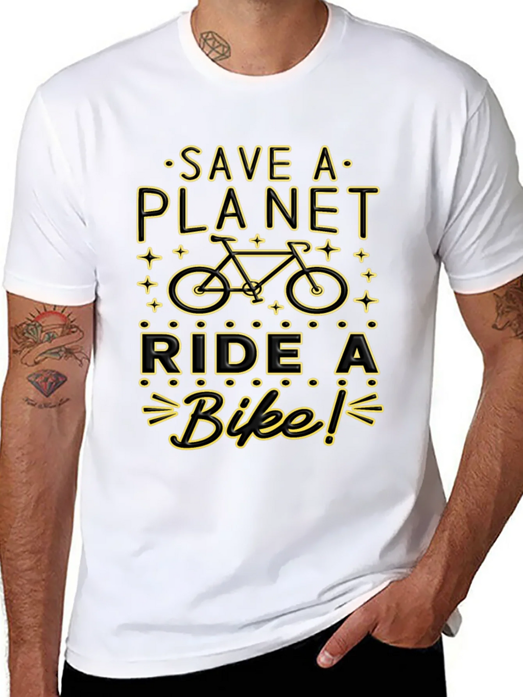 Save the Planet Ride a Bike Graphic Tee product image 7