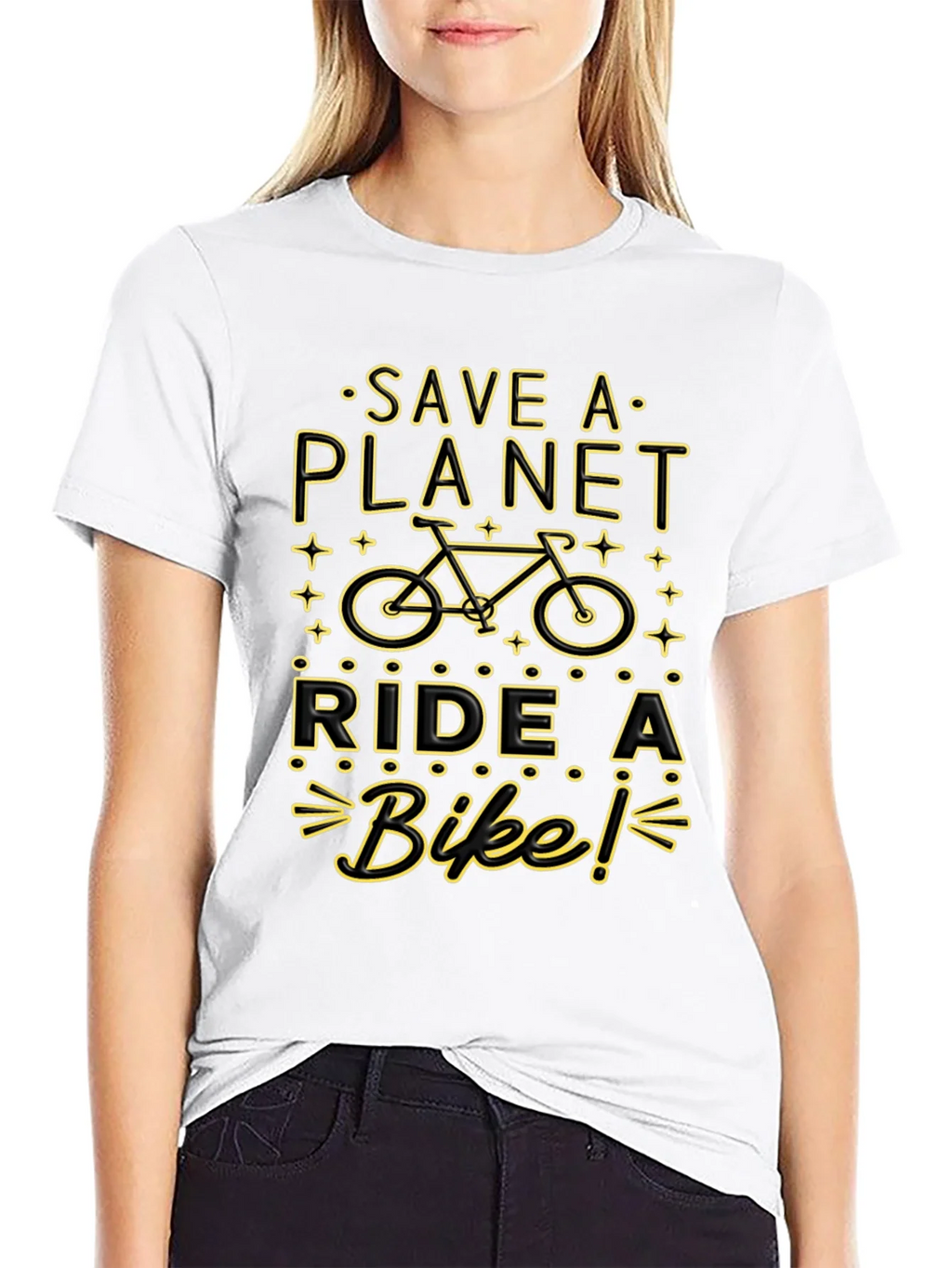 Save the Planet Ride a Bike Graphic Tee product image 8