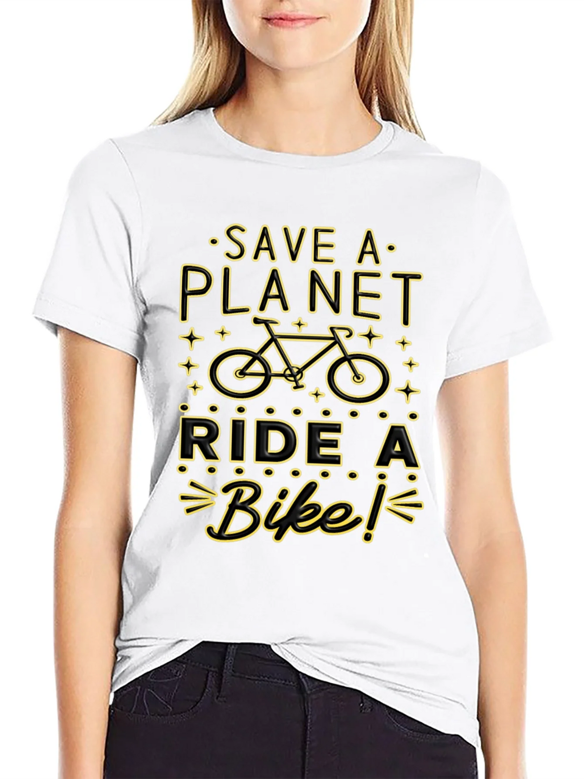 Save the Planet Ride a Bike Graphic Tee product image 8
