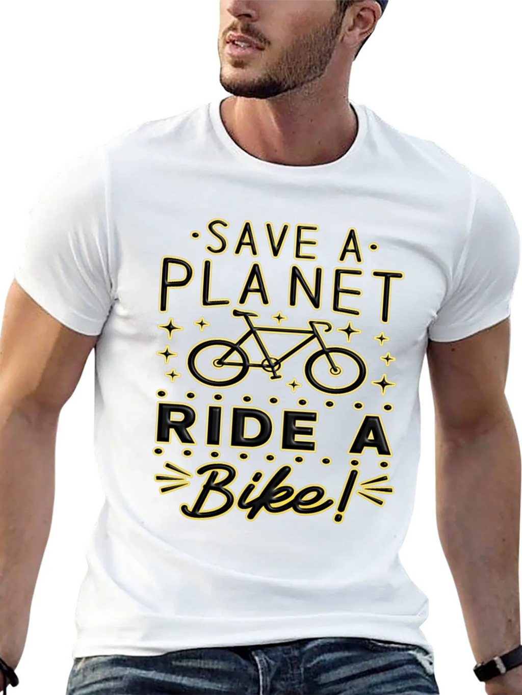 Save the Planet Ride a Bike Graphic Tee product image 12