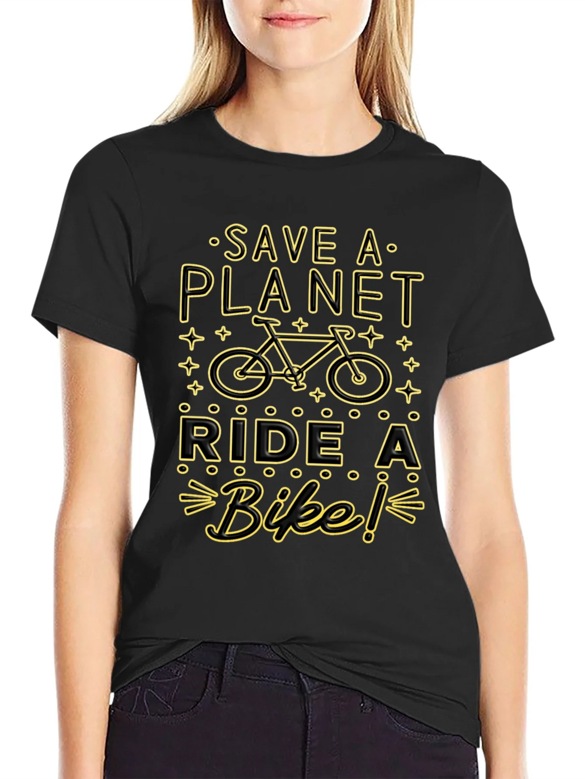 Save the Planet Ride a Bike Graphic Tee product image 2