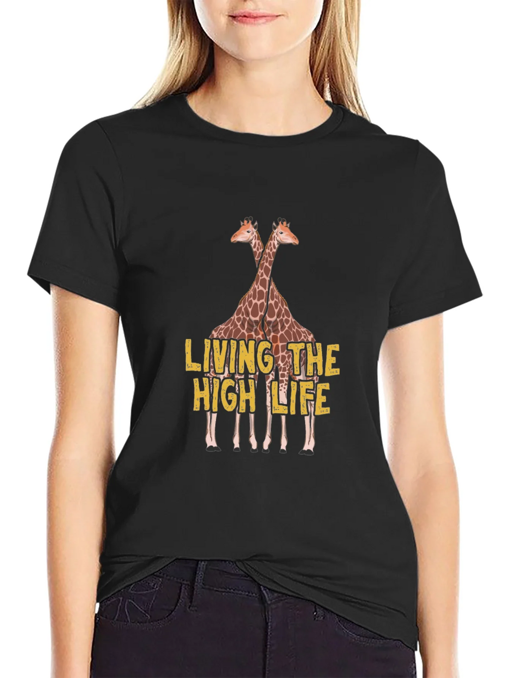 Living the High Life Giraffe T-Shirt product image 1