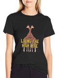 Living the High Life Giraffe T-Shirt product image 1