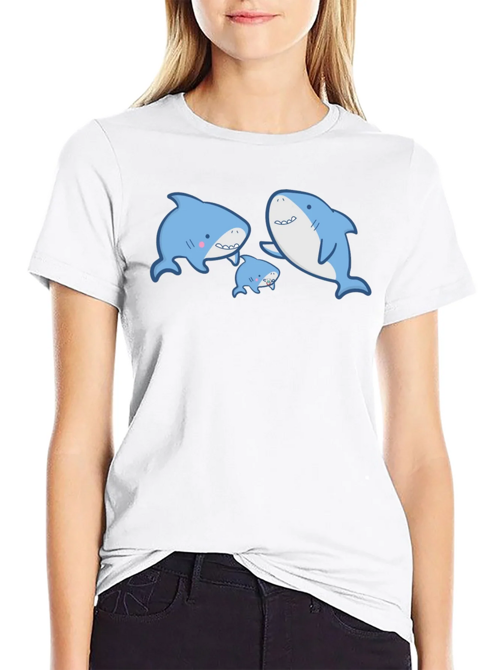 Cute Shark Family Graphic T-Shirt product image 8