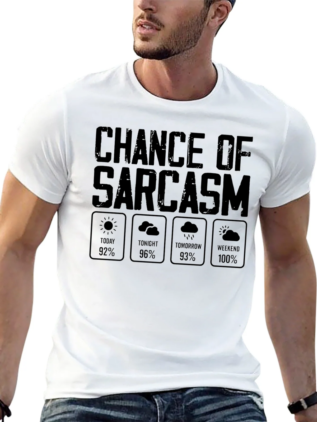 Sarcasm Weather Report Graphic Novelty T-Shirt product image 12