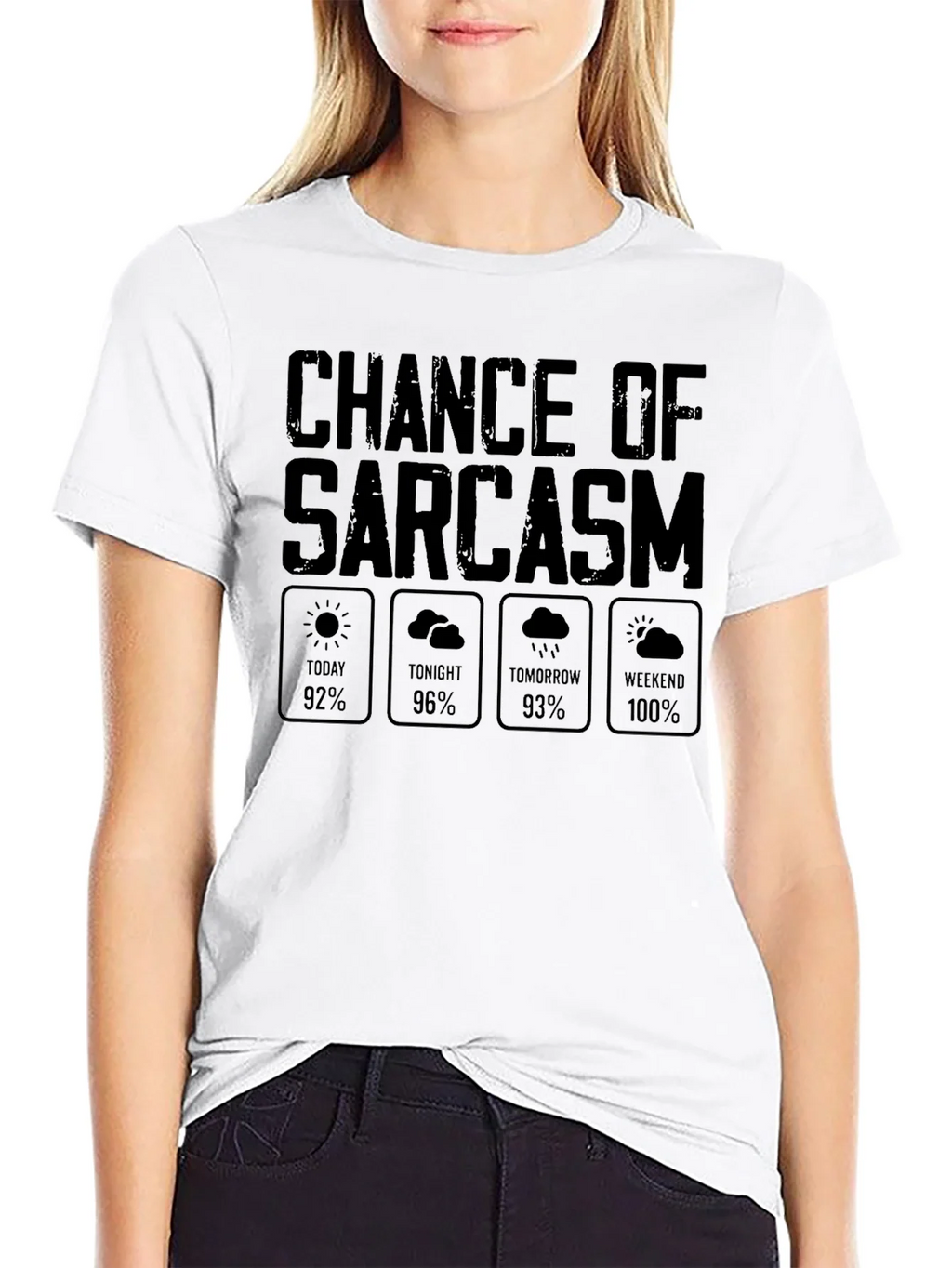 Sarcasm Weather Report Graphic Novelty T-Shirt product image 8