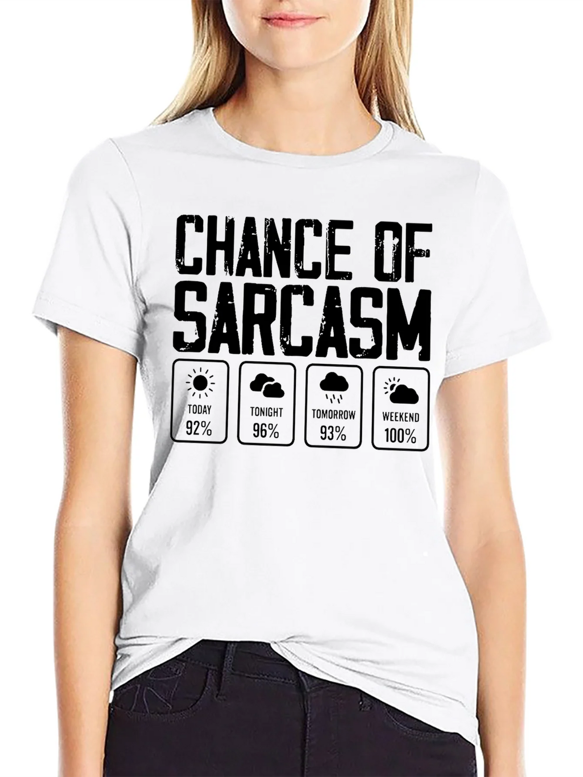 Sarcasm Weather Report Graphic Novelty T-Shirt product image 8