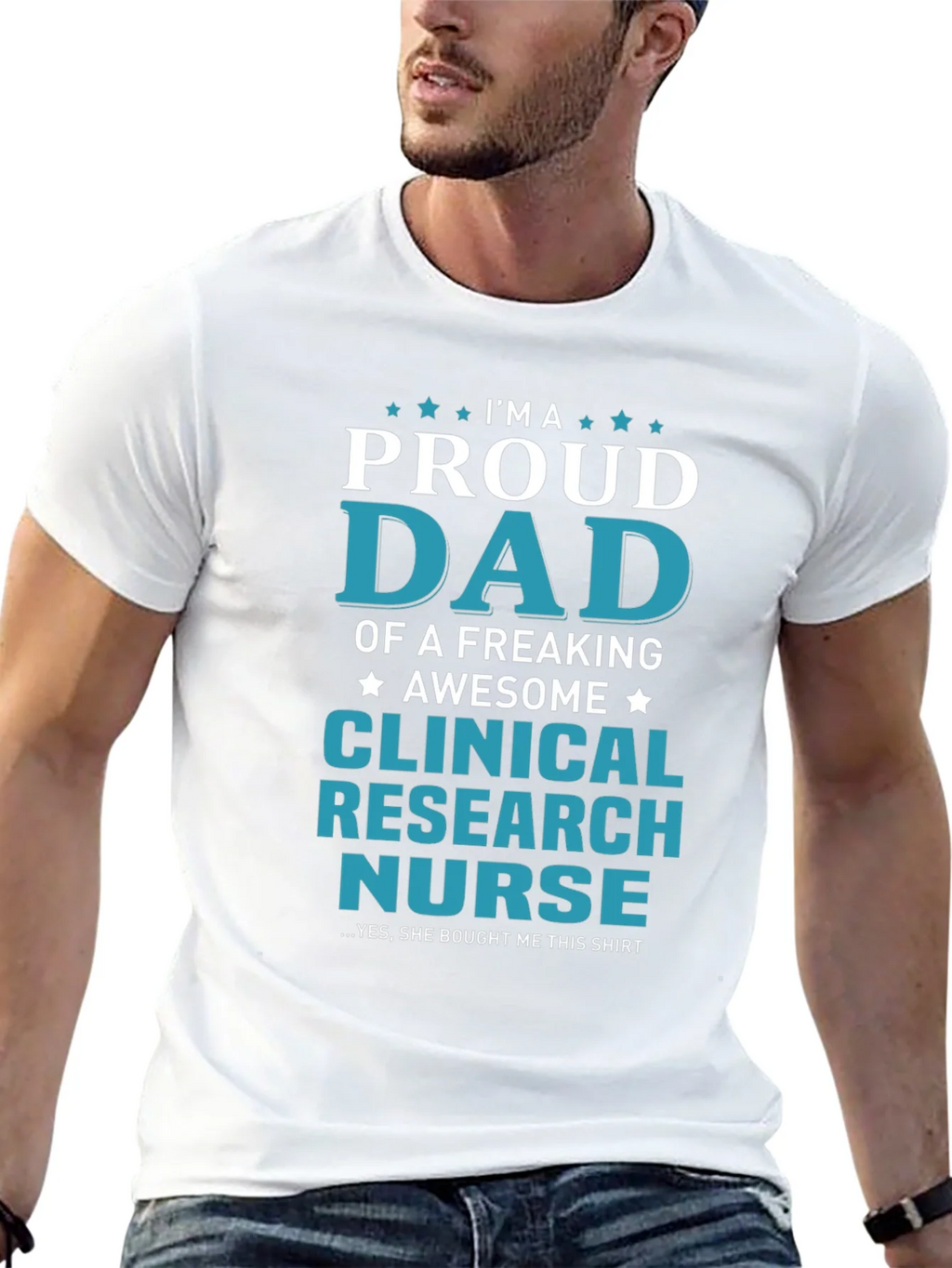 Proud Dad Clinical Research Nurse Graphic T-Shirt product image 12