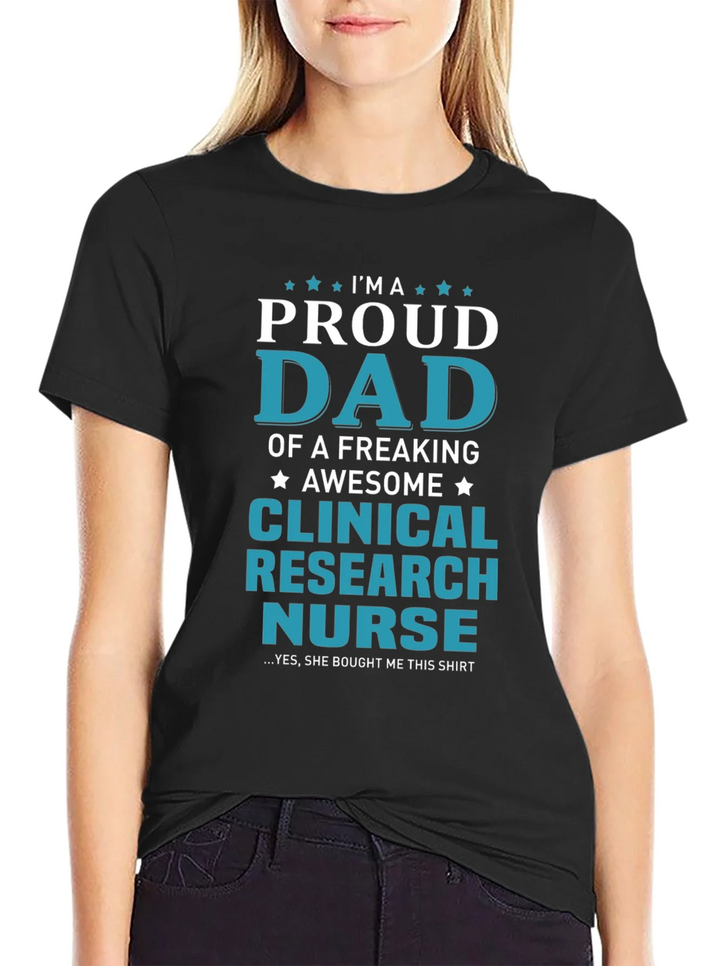 Proud Dad Clinical Research Nurse Graphic T-Shirt product image 2