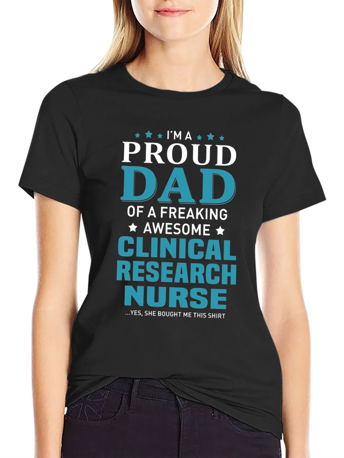 Proud Dad Clinical Research Nurse Graphic T-Shirt product image 2