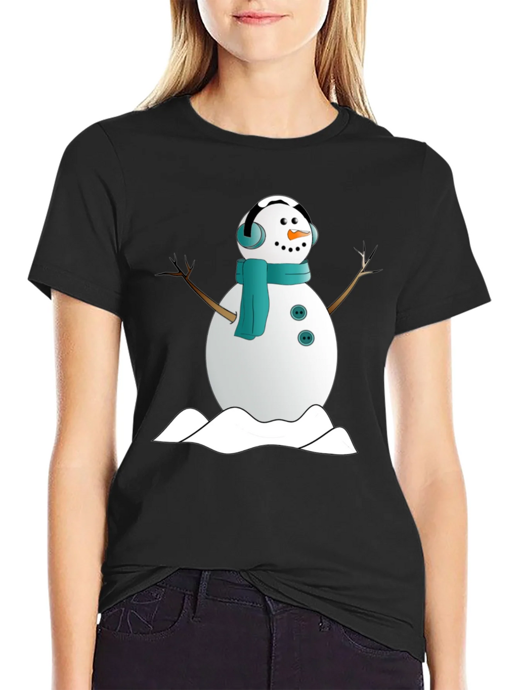 Snowman Graphic Tee - Winter Holiday Shirt product image 2
