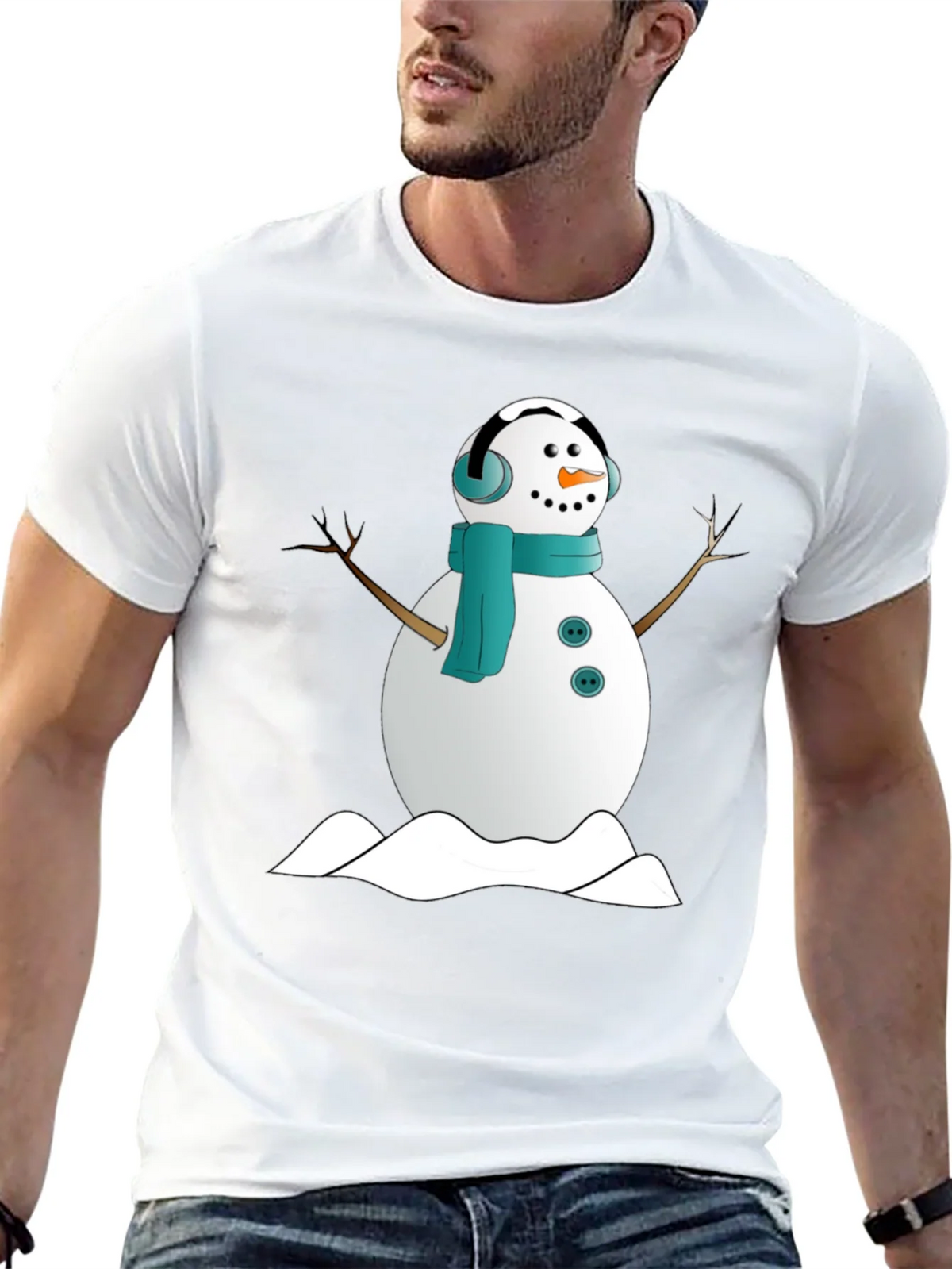 Snowman Graphic Tee - Winter Holiday Shirt product image 12