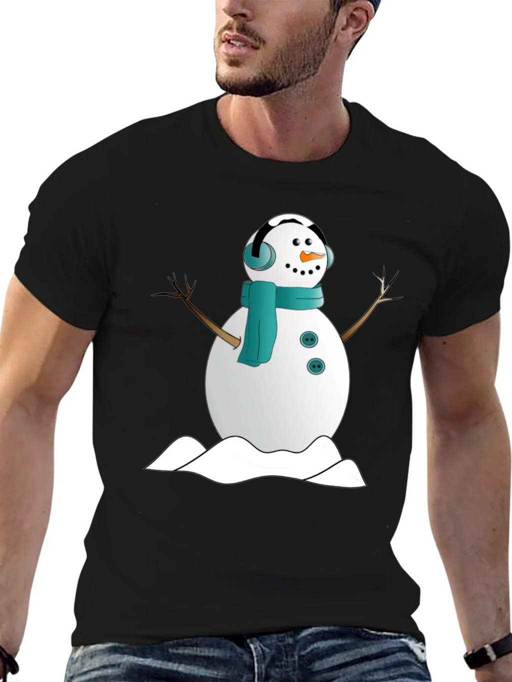 Snowman Graphic Tee - Winter Holiday Shirt product image 6