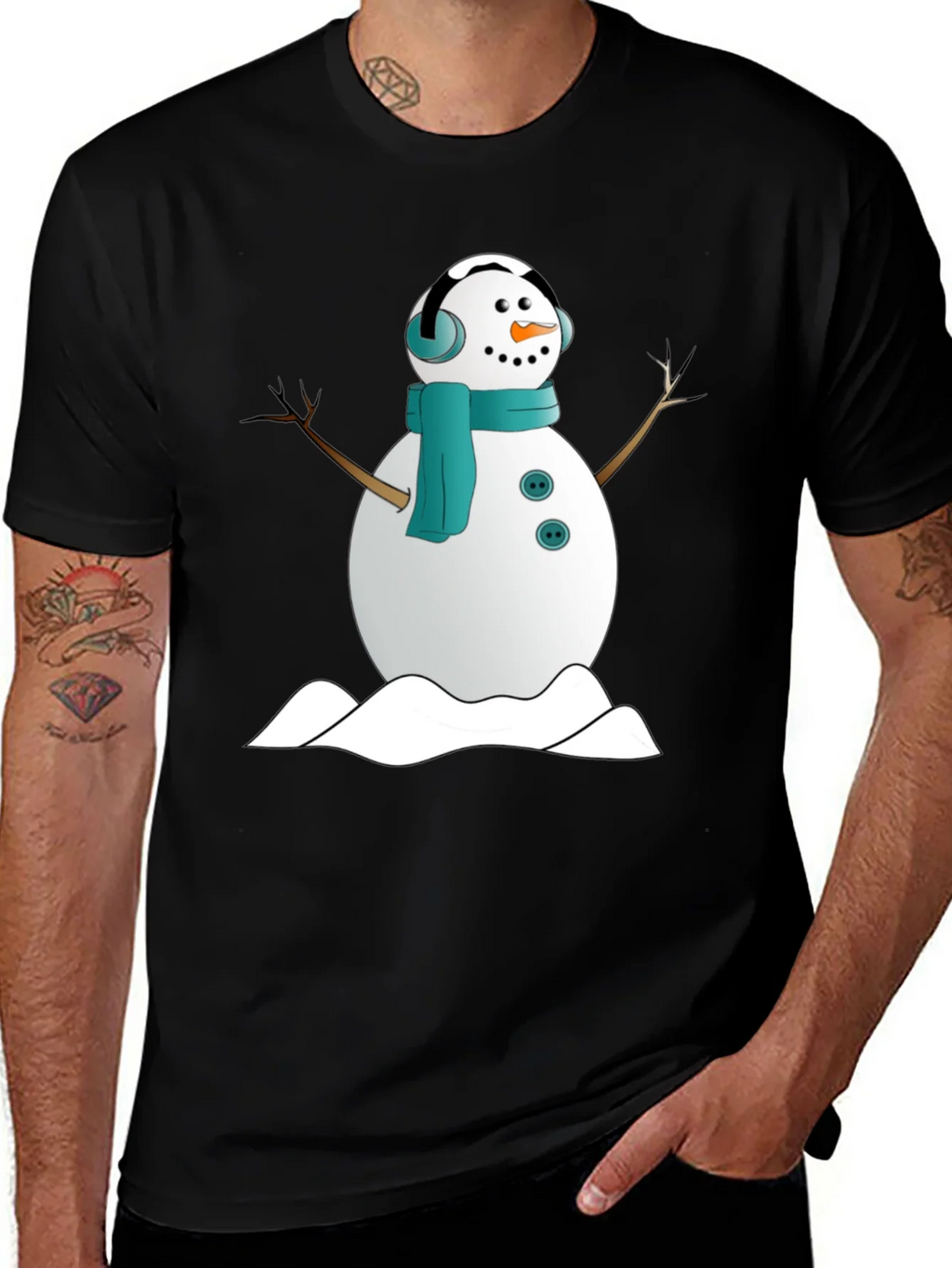 Snowman Graphic Tee - Winter Holiday Shirt product image 1