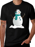 Snowman Graphic Tee - Winter Holiday Shirt product image 1