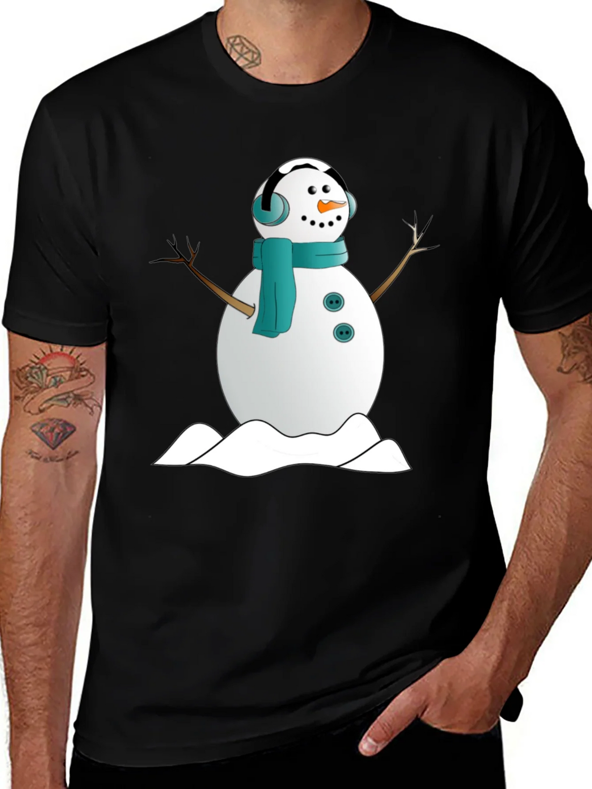 Snowman Graphic Tee - Winter Holiday Shirt product image 1
