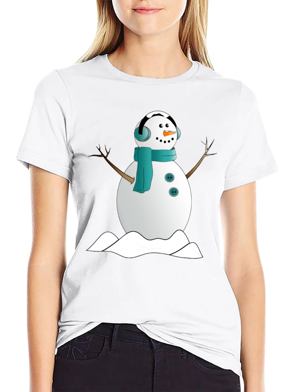 Snowman Graphic Tee - Winter Holiday Shirt product image 8