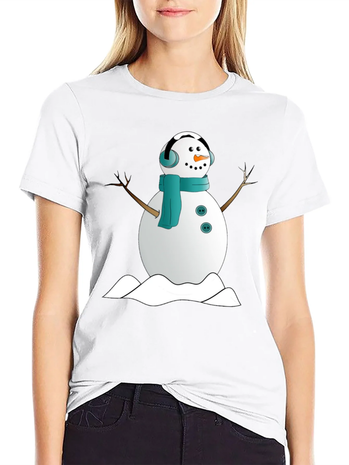 Snowman Graphic Tee - Winter Holiday Shirt product image 8