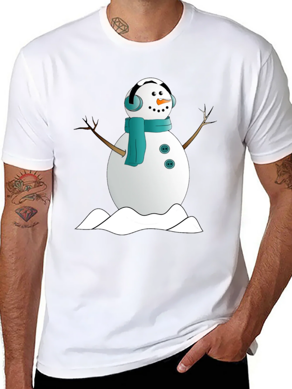 Snowman Graphic Tee - Winter Holiday Shirt product image 7