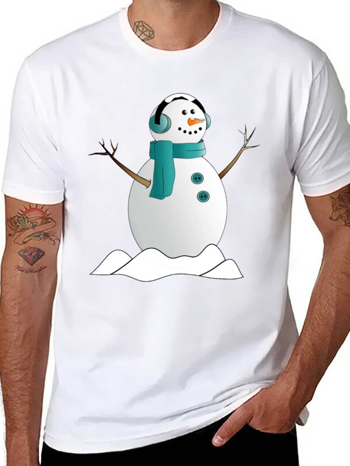 Snowman Graphic Tee - Winter Holiday Shirt product image 7