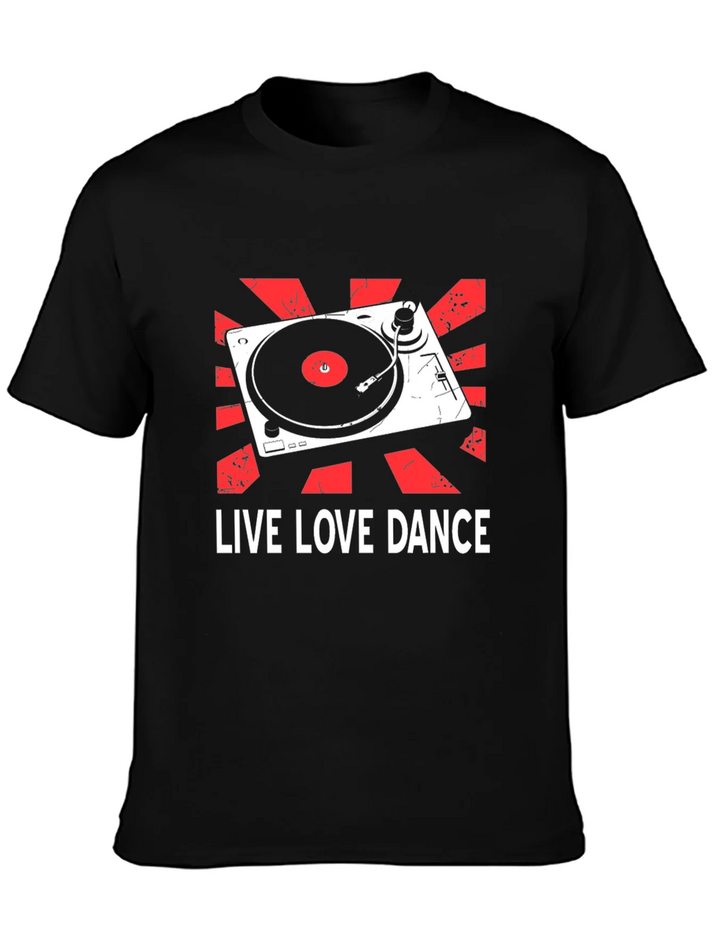 Live Love Dance DJ Turntable Graphic T-Shirt product image 3
