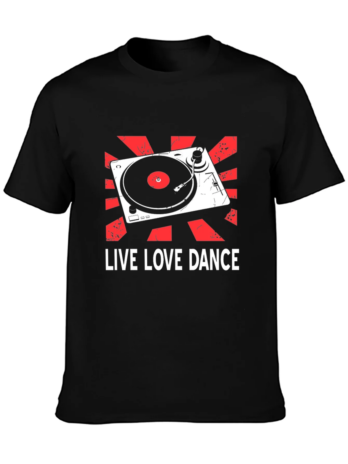 Live Love Dance DJ Turntable Graphic T-Shirt product image 3