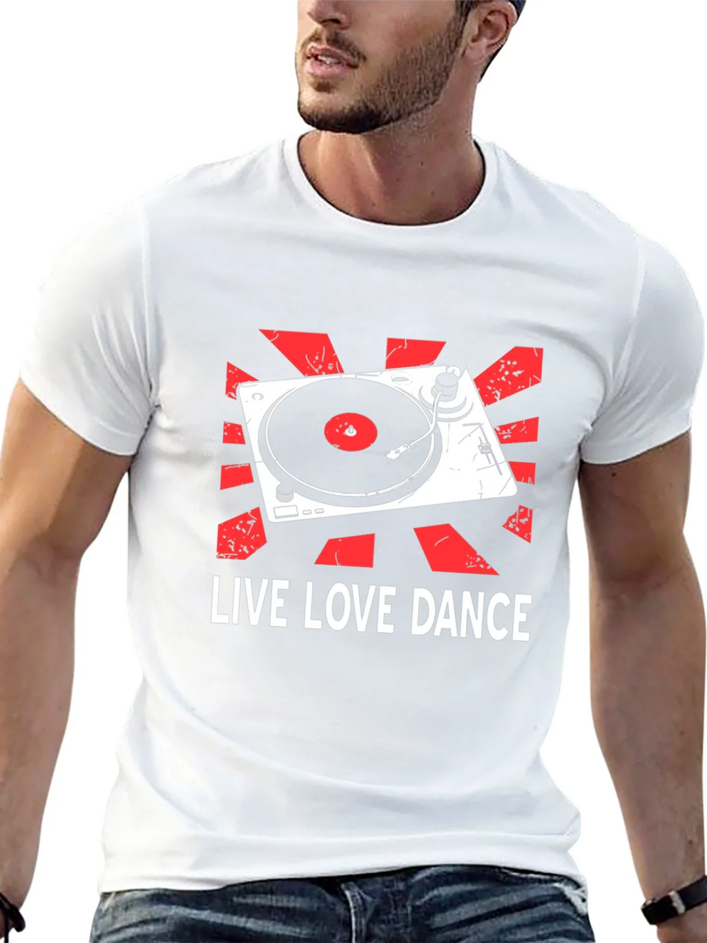 Live Love Dance DJ Turntable Graphic T-Shirt product image 12
