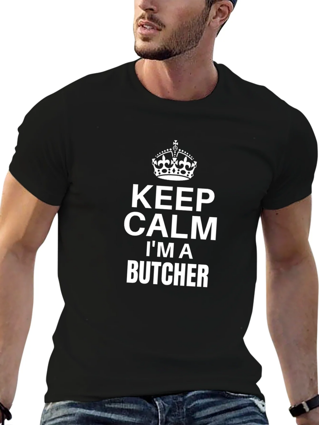 Keep Calm Im A Butcher T-Shirt - Novelty Graphic Tee product image 6