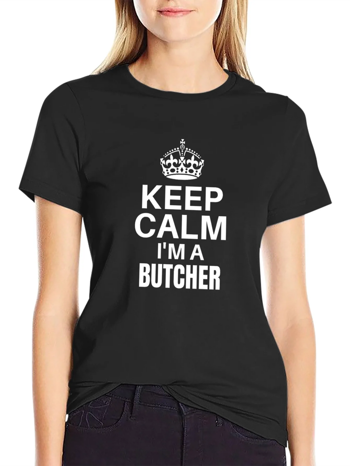 Keep Calm Im A Butcher T-Shirt - Novelty Graphic Tee product image 2
