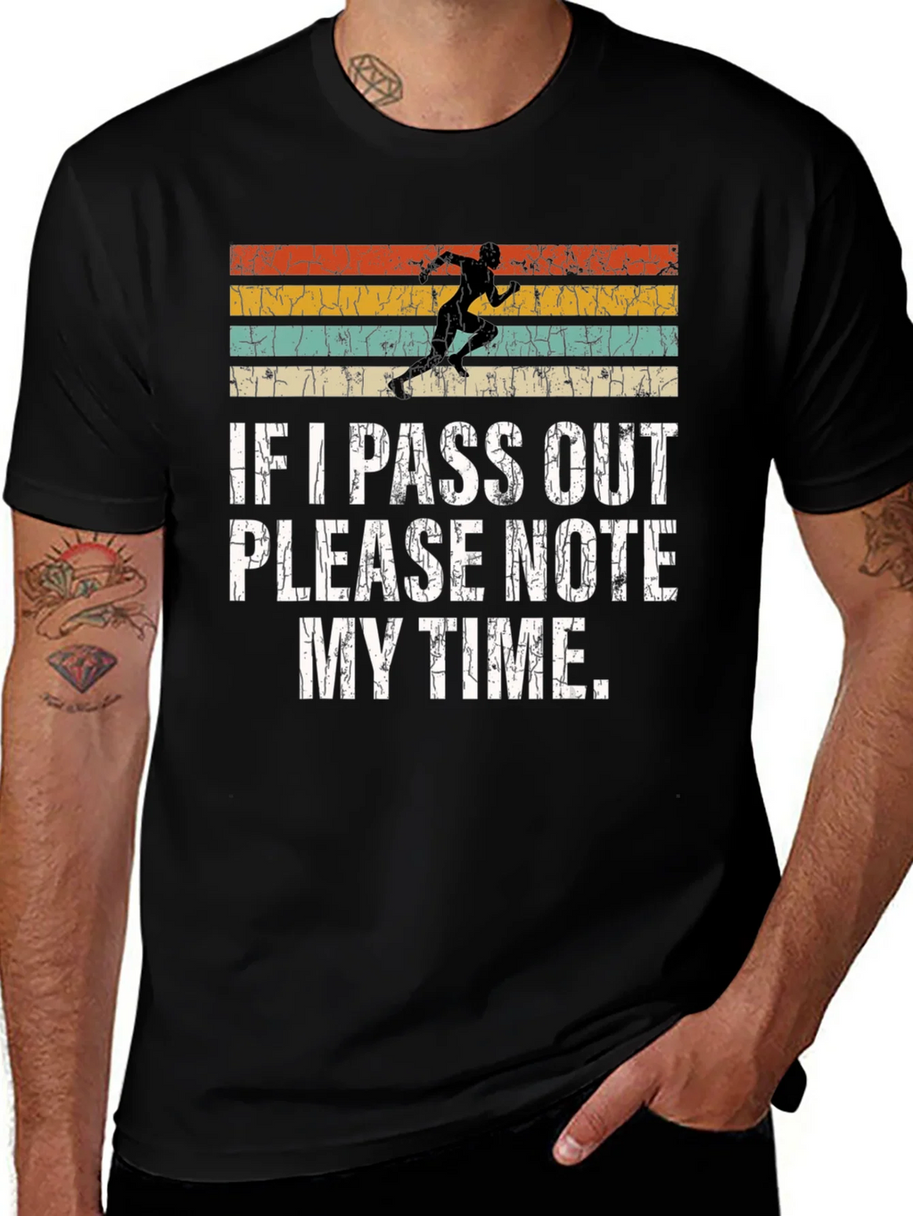 Funny Runners Tee: If I Pass Out Note My Time product image 1